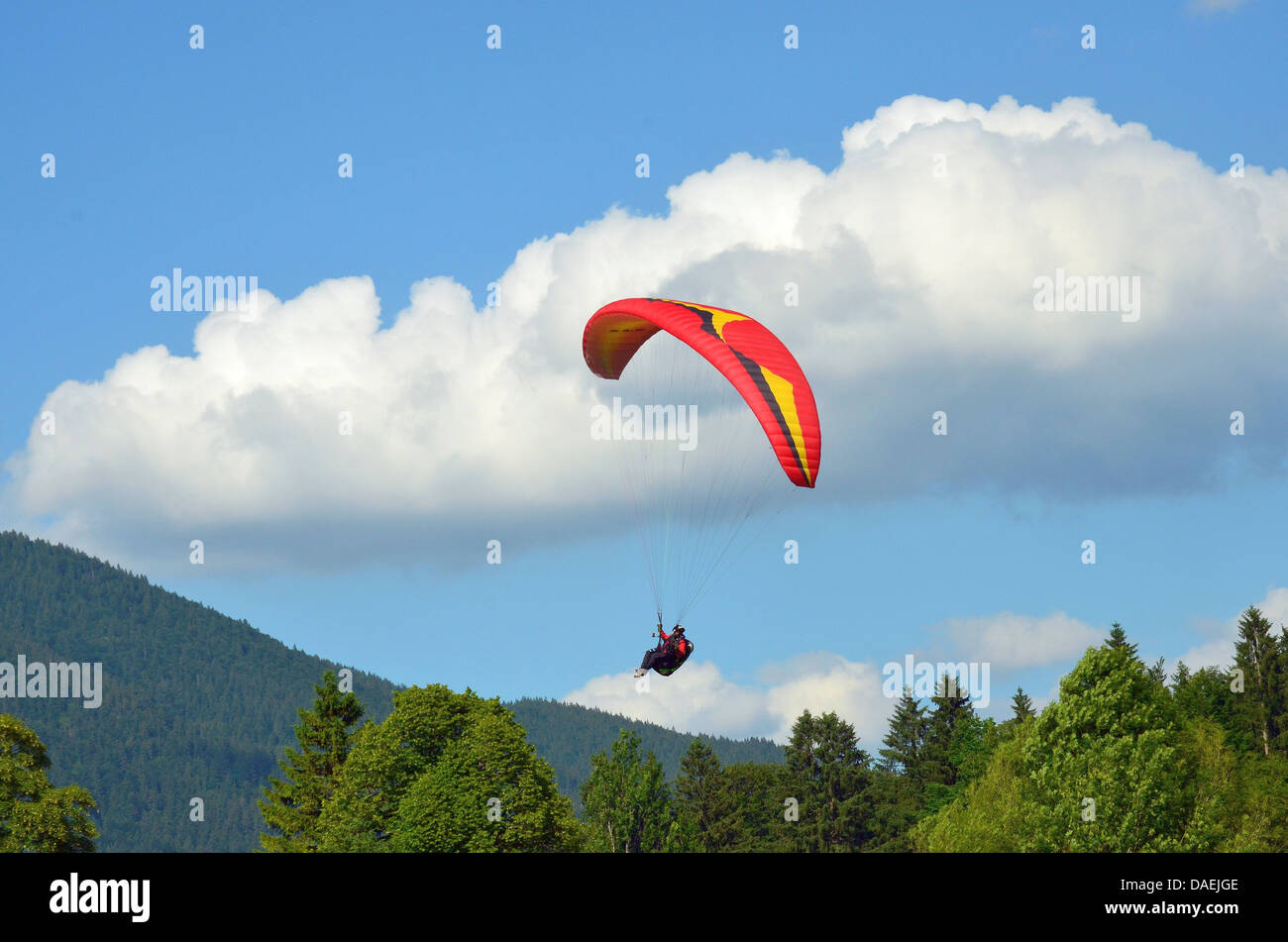 paraglider Kössen, Austria, Paragliding Testival Stock Photo