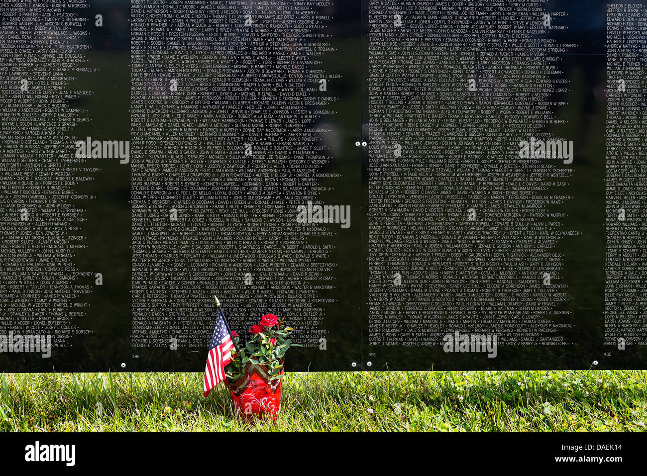 The Wall That Heals, traveling replica of the Vietnam Veterans Memorial Stock Photo