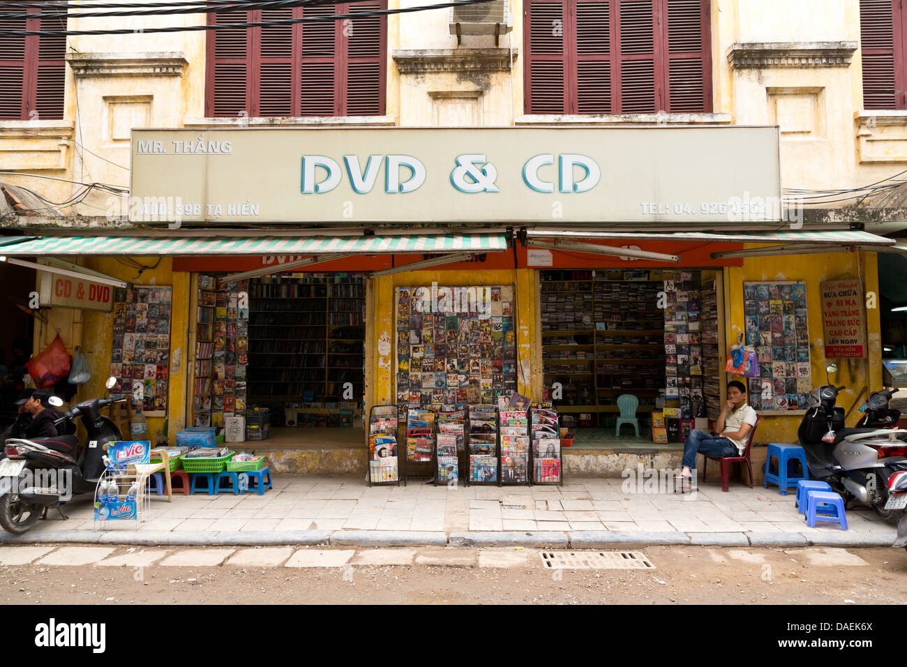 DVD Shop in the Old Quarter of Hanoi, Vietnam Stock Photo - Alamy