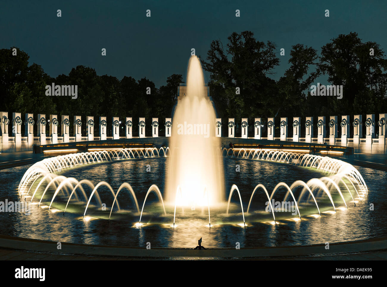 The World War II Memorial, National Mall, Washington DC, USA Stock Photo