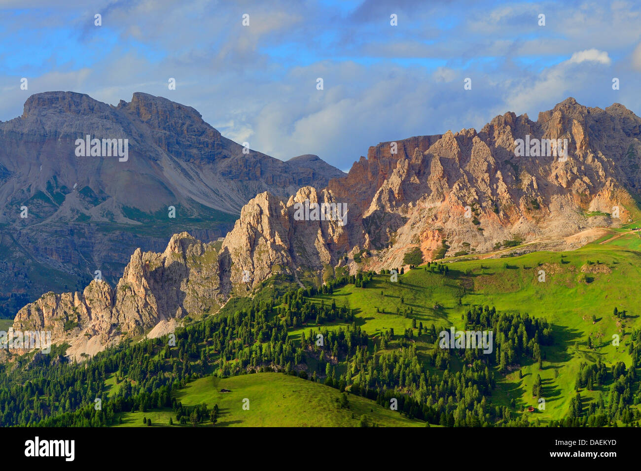 View onto the Cir summits, Italy Stock Photo