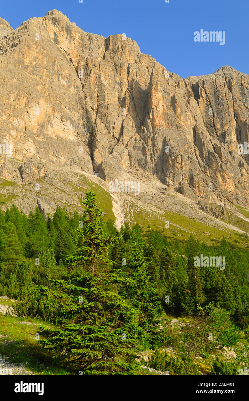 mountain massif of the Sella-Group, Italy Stock Photo