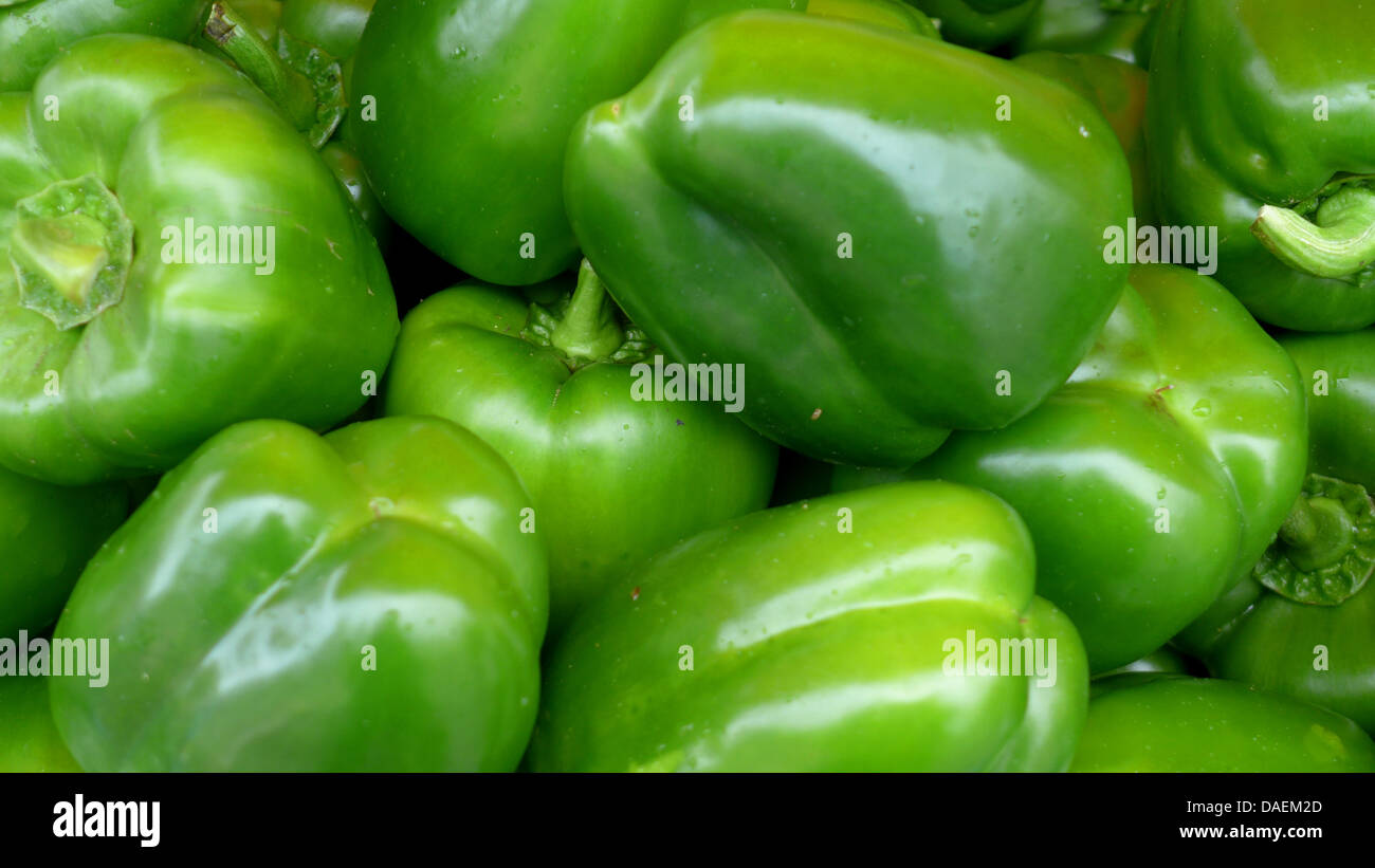 green bell peppers Stock Photo Alamy