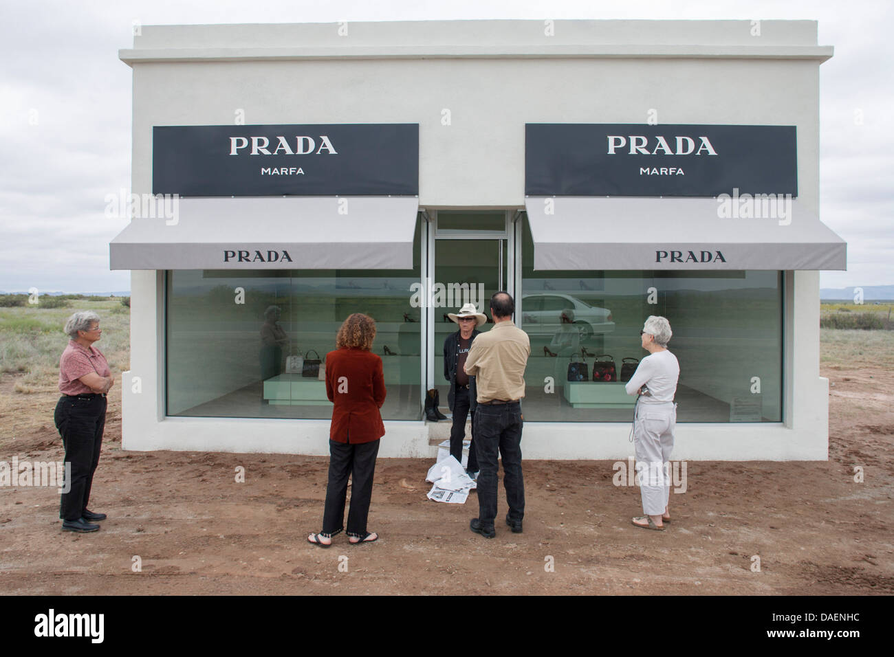 Prada Marfa is a permanent art installation set up in the Chihuahuan Desert  near the west Texas town of Marfa Stock Photo - Alamy
