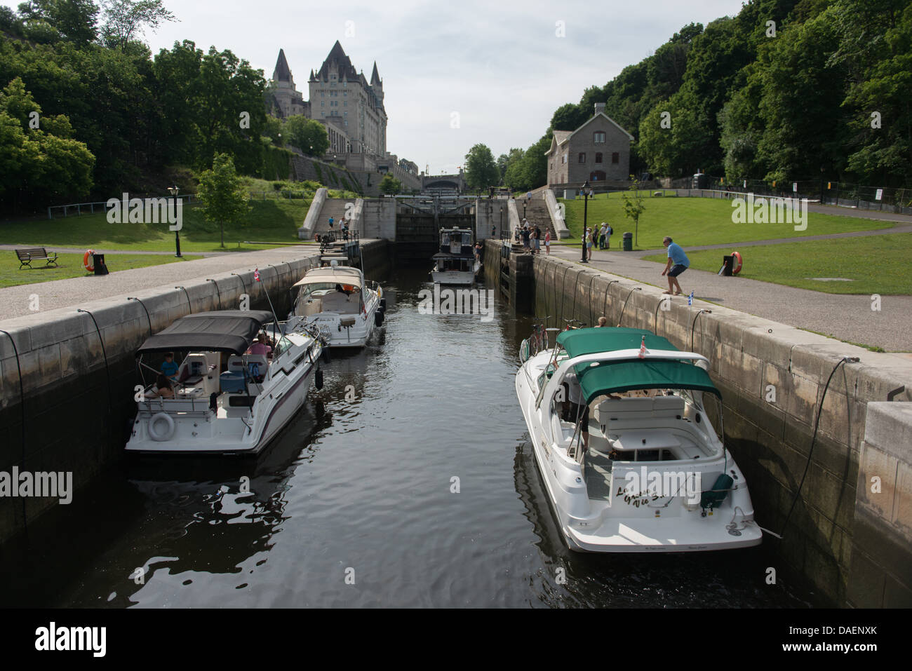 Rideau Canal - Ottawa Locks, Canada Stock Photo