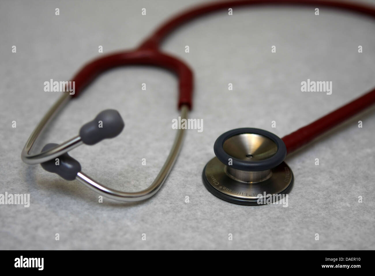 stethoscope red doctor nurse heart heartbeat pulse doctor Stock Photo