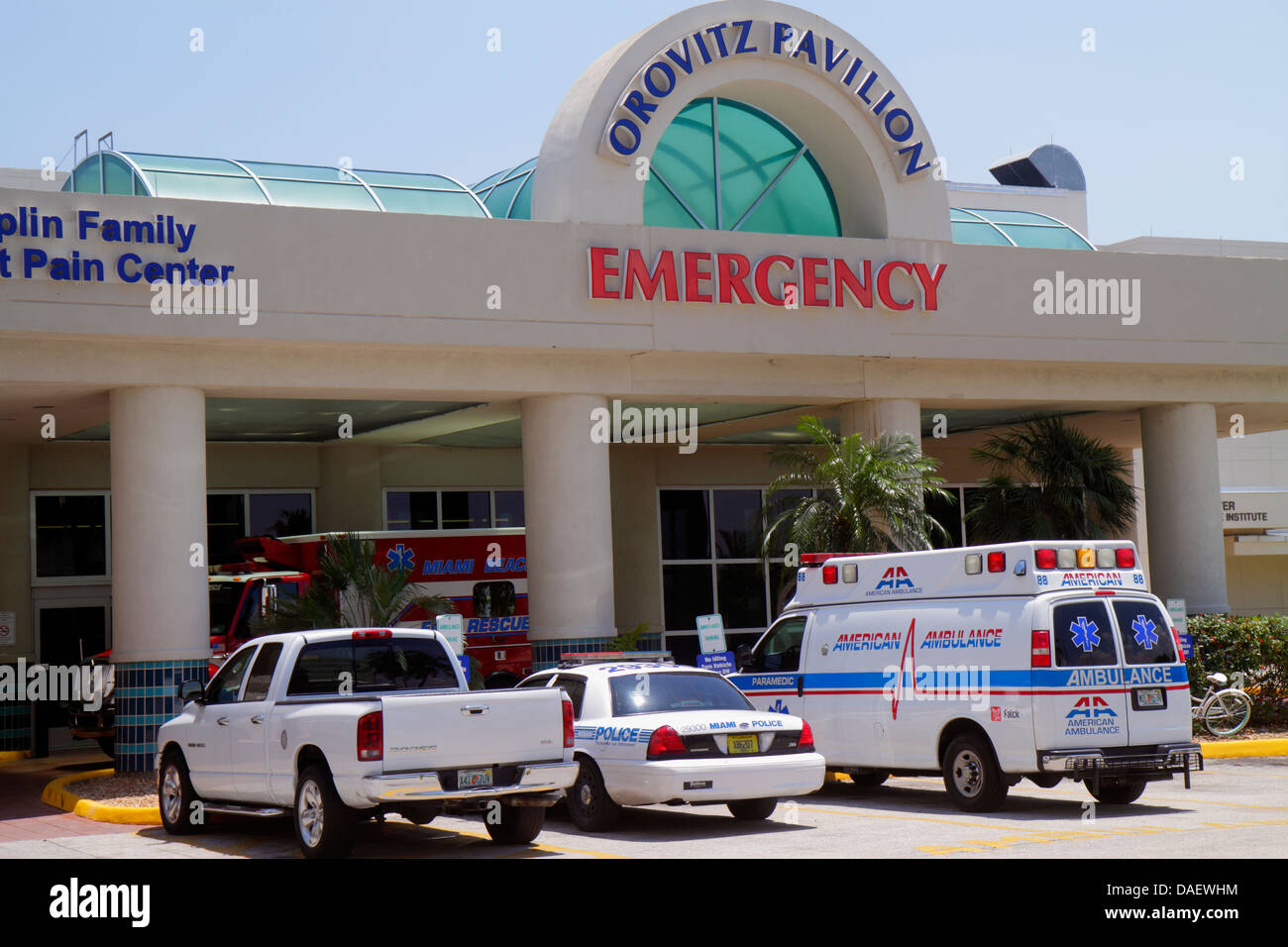 Miami Beach Florida,Mount Sinai Medical Center,centre,hospital,emergency,entrance,ambulance,medical,FL130601010 Stock Photo