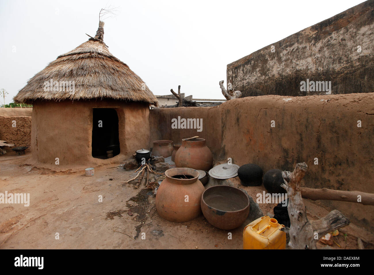 A settlement of mud huts is seen in Ouagadougou, Burkina Faso, 23