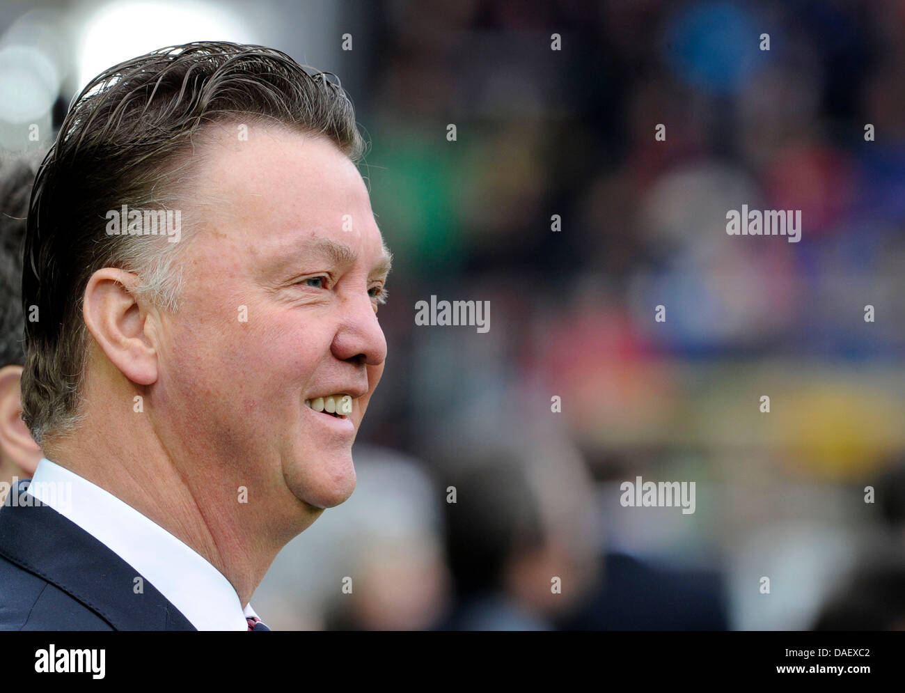 FILE - An archive picture dated 19 March 2011 shows head coach of the Bundesliga soccer club Bayern Munich Louis van Gaal prior to a match against Freiburg in Freiburg, Germany. Van Gaal will become general sports director of Dutch record champion Ajax Amsterdam not later than July 2012. Photo: Uli Deck Stock Photo