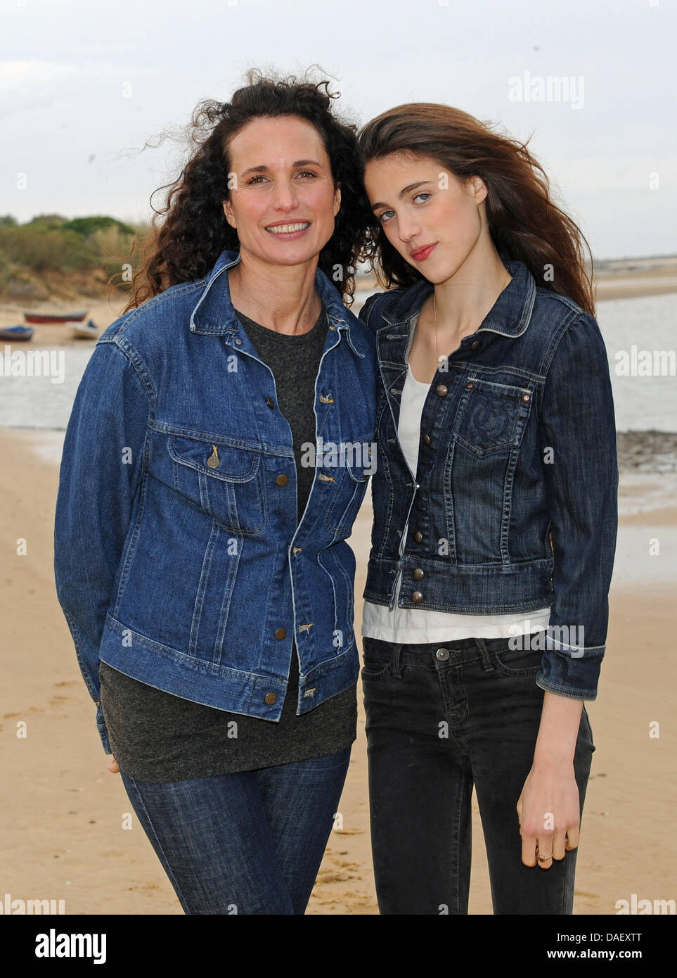 American actress Andie MacDowell and her daughter Sarah Margaret