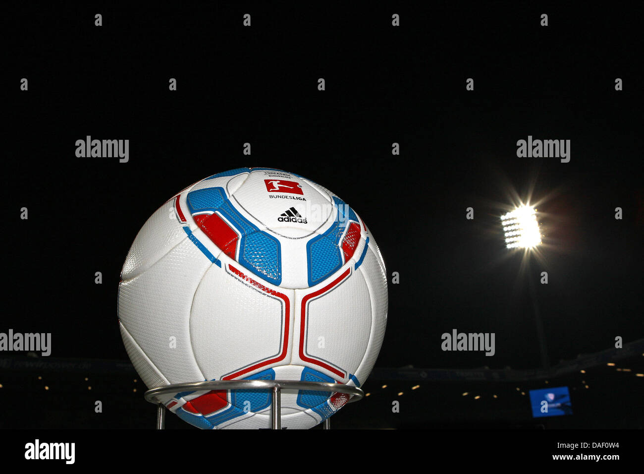 The official Bundesliga game ball, adidas 'Torfabrik', is set up Stock  Photo - Alamy