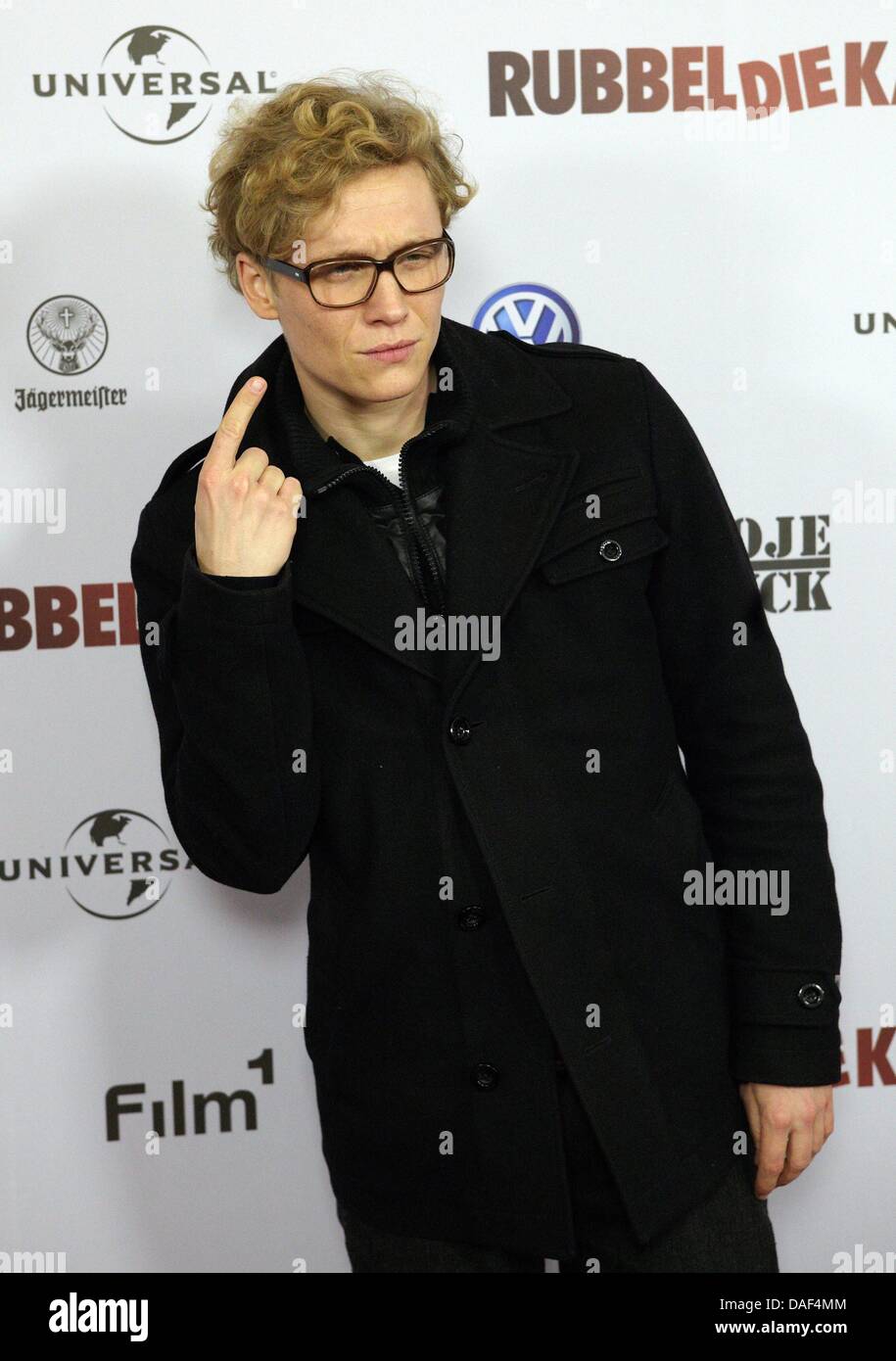 Actor Matthias Schweighoefer arrives for the movie premiere of