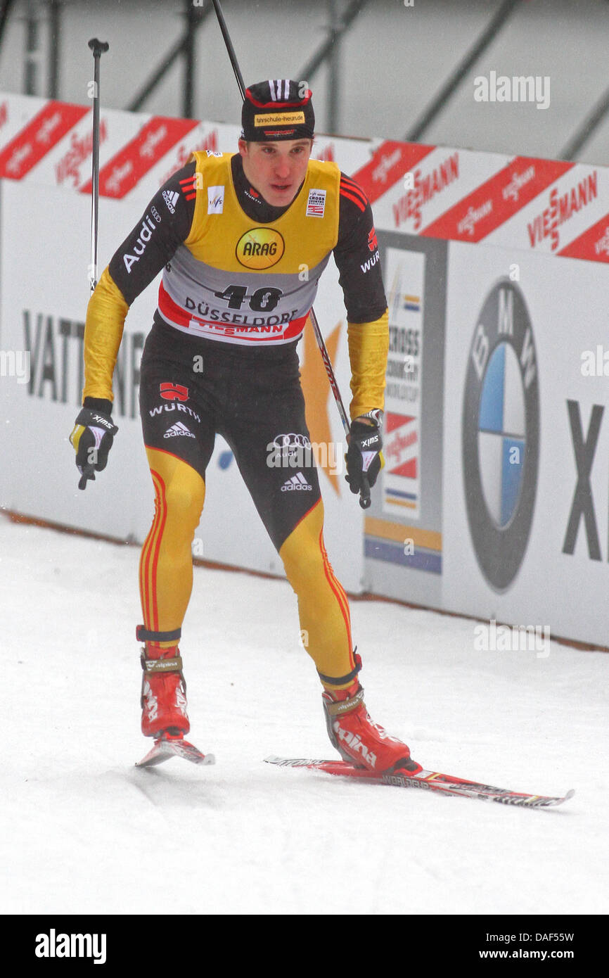 German athlete Daniel Heun competes in a prolog race during the cross country skiing world cup