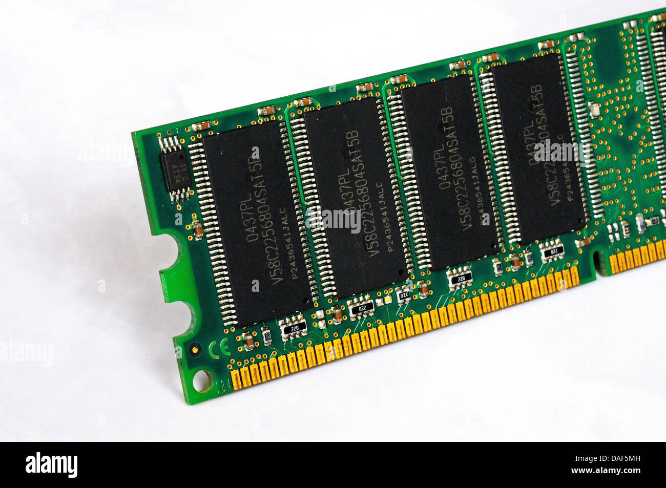 DIMM RAM, Dual Inline Memory Module, dynamic random access memory circuits for PC's, Workstations and Servers. Stock Photo