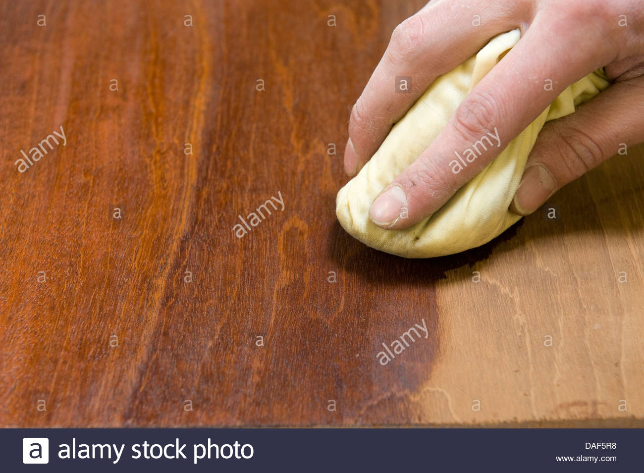 Hand Polishing A Table Top French Polisher With Polishing Fad