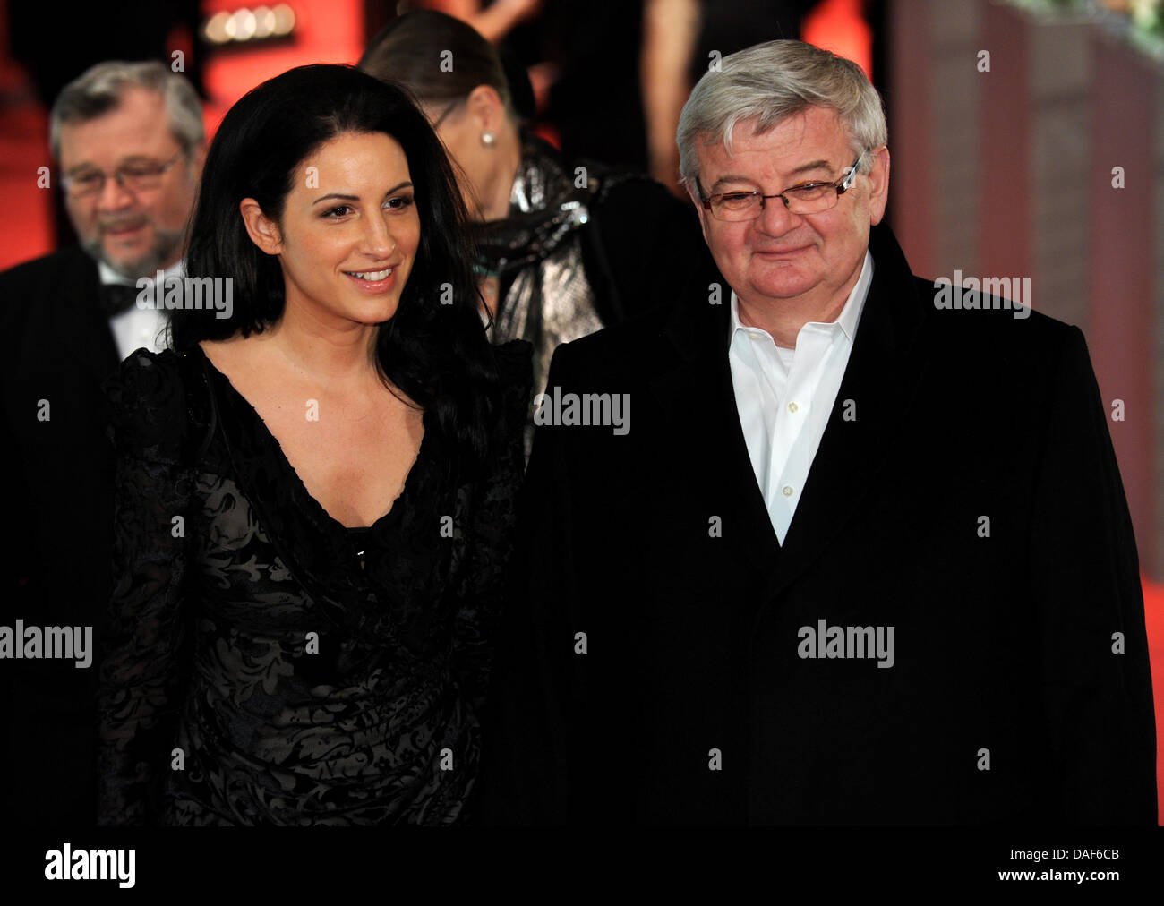 Former German foreign minister Joschka Fischer and his wife Minu Barati