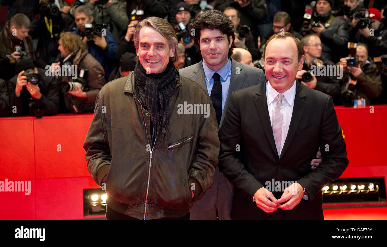 British actor Jeremy Irons (L), US actor Kevin Spacey (R) and Us