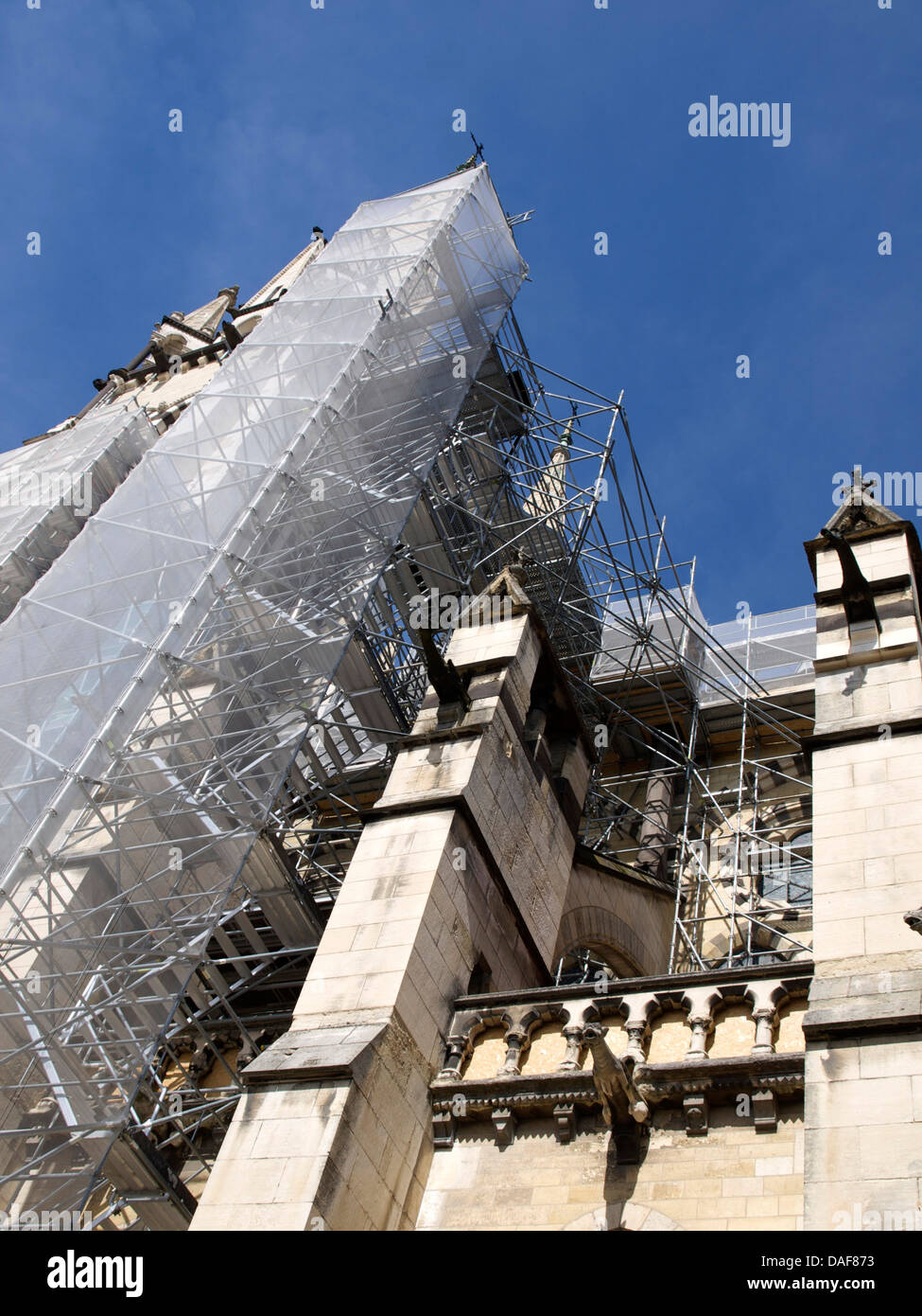 Restoration of the cathedrale to Moulins. Allier. Auvergne. France Stock Photo