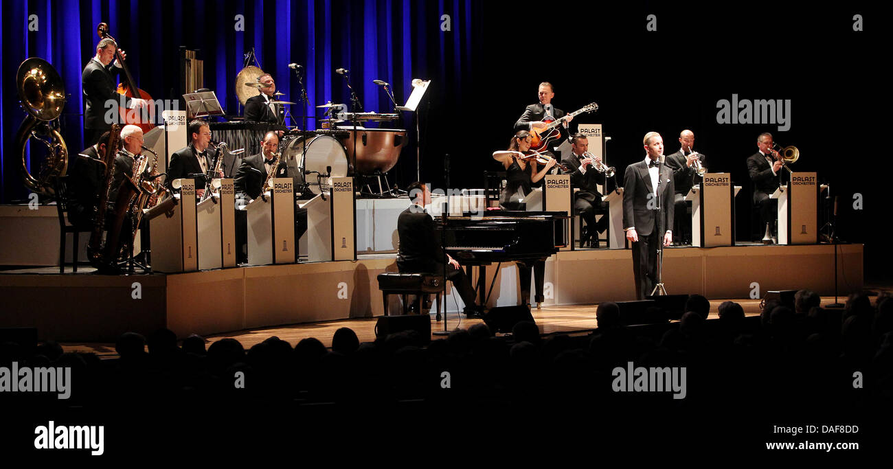 German singer Max Raabe and the Palast Orchestra performs in Hamburg ...