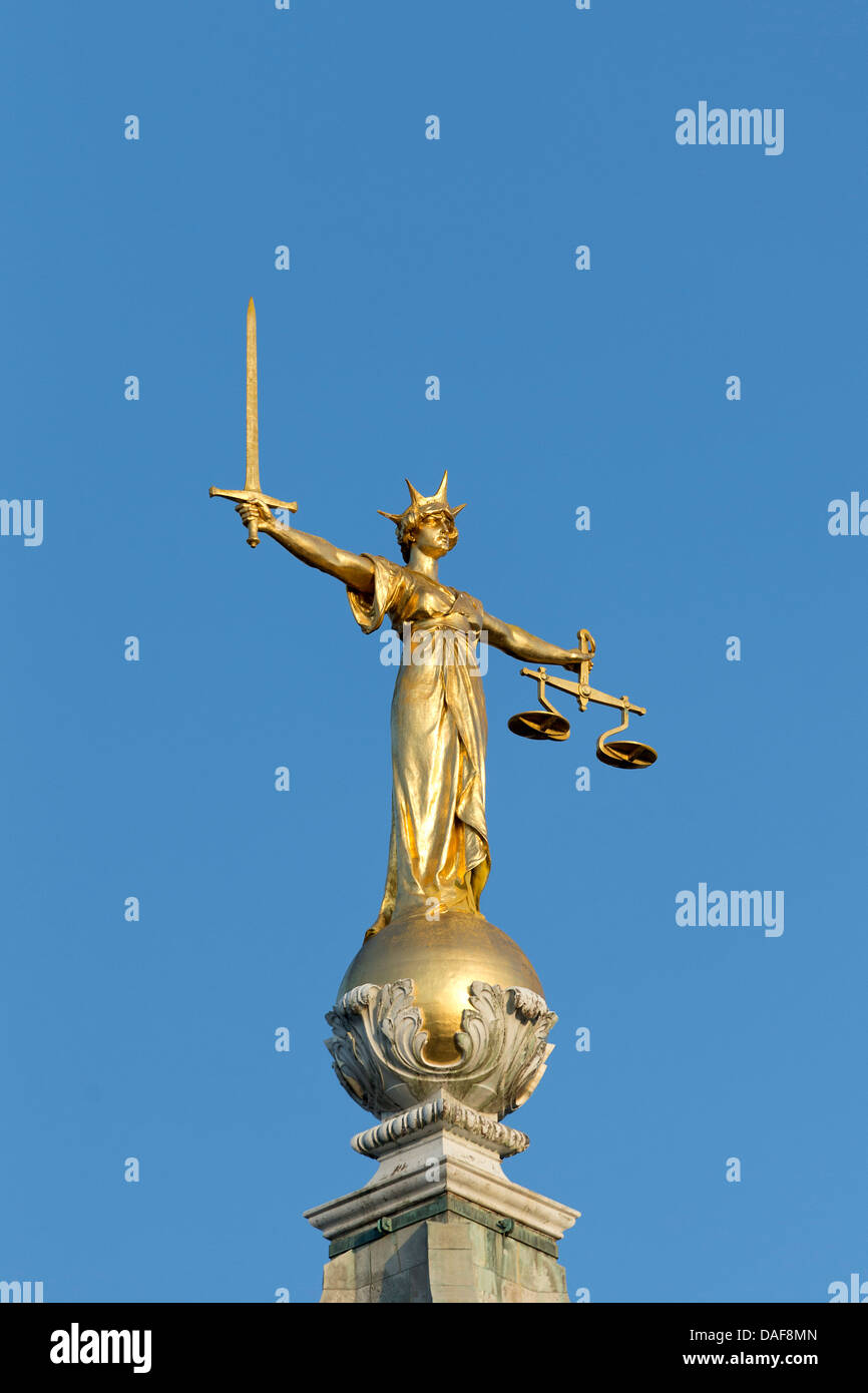 The Scales of Justice on top of the Old Bailey Central Criminal Court