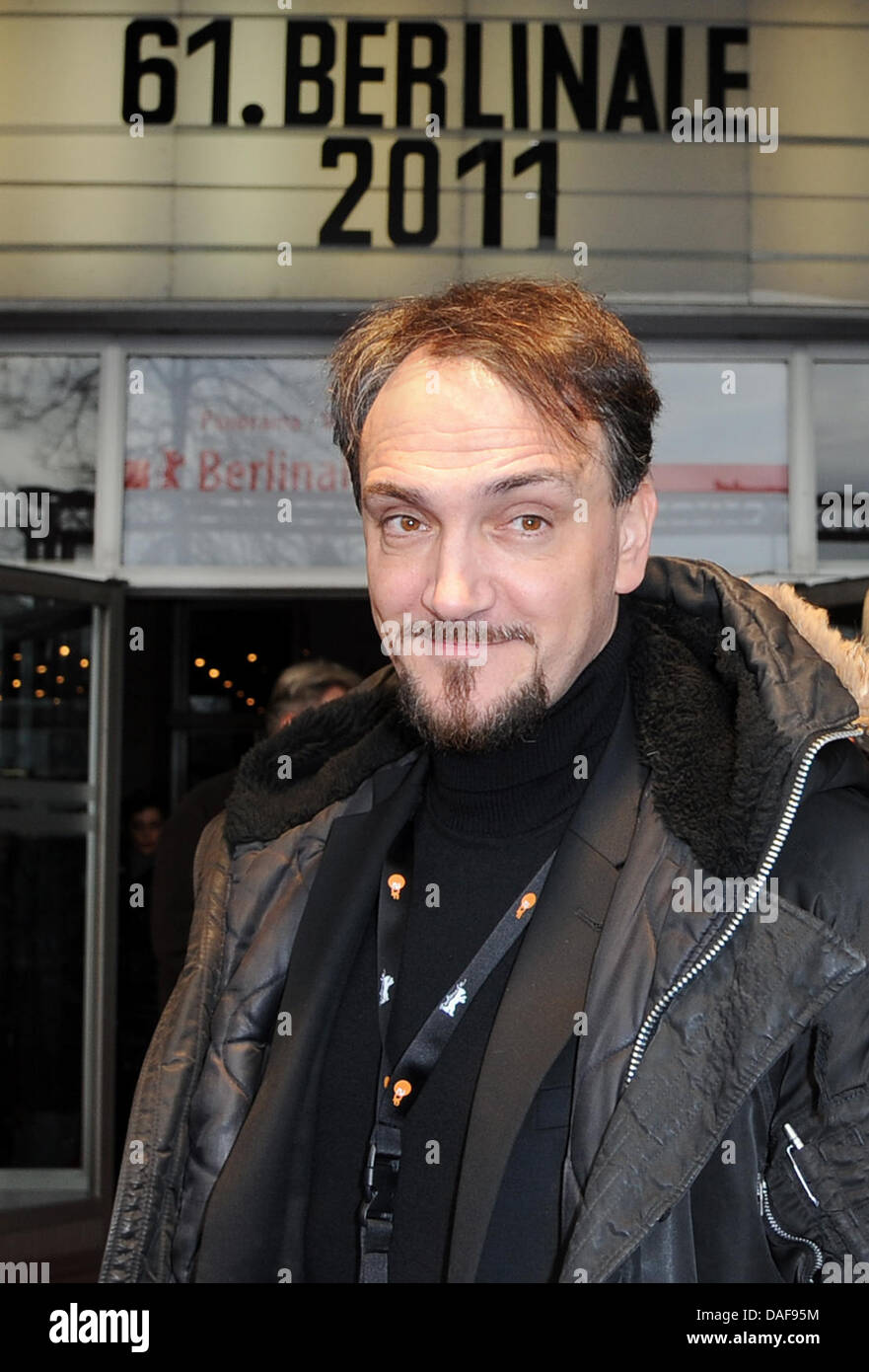 Russian director Cyril Tuschi (L) arrives for the premiere of his film 'Khodorkovsky' during the 61st Berlin International Film Festival, in Berlin, Germany, 14 February 2011. The film is shown in the section Panorama Dokumente during the Berlin International Film Festival. The 61st Berlinale takes place from 10 to 20 February 2011. Photo: Britta Pedersen Stock Photo