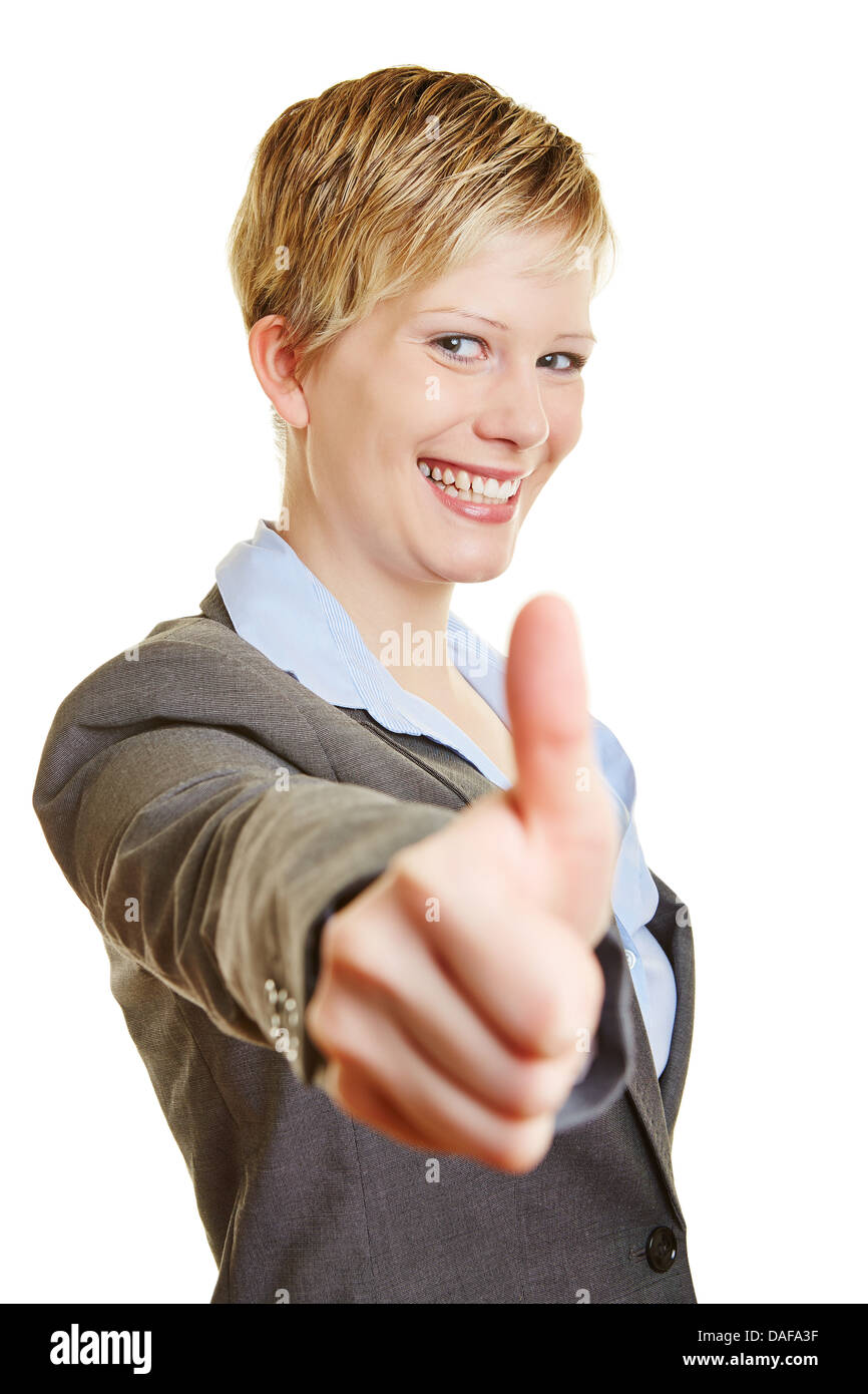 Thumbs up attractive business woman hi-res stock photography and images ...