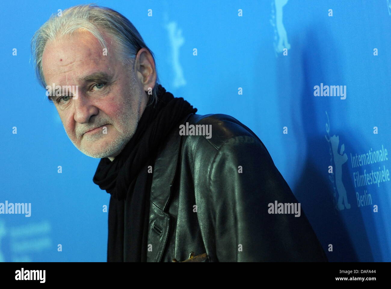 Hungarian director Bela Tarr poses during the photocall for the film 'The Turin Horse' ('A torinoi lo') during the 61st Berlin International Film Festival in Berlin, Germany, 15 February 2011. The film is running in the competition program section of the International Film Festival. The 61st Berlinale takes place from 10 to 20 February 2011. Photo: Britta Pedersen Stock Photo