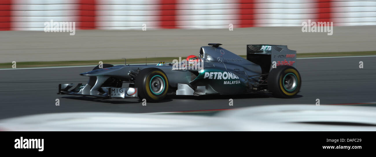 German Formula One race driver Michael Schumacher from Mercedes Grand