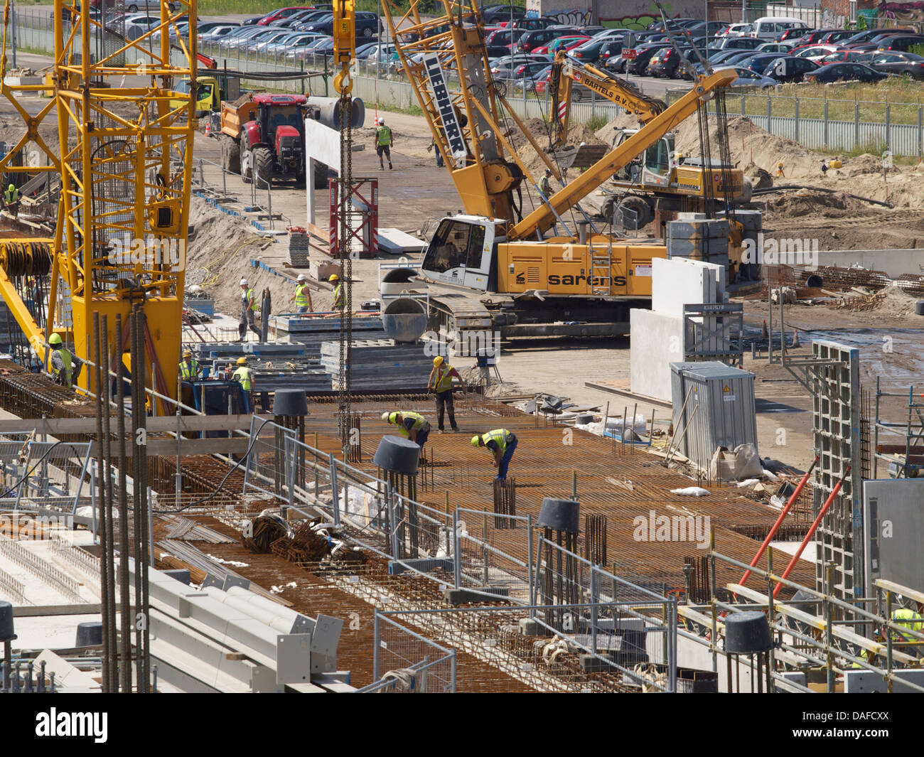 Large building project, the new train station of Breda, the Netherlands