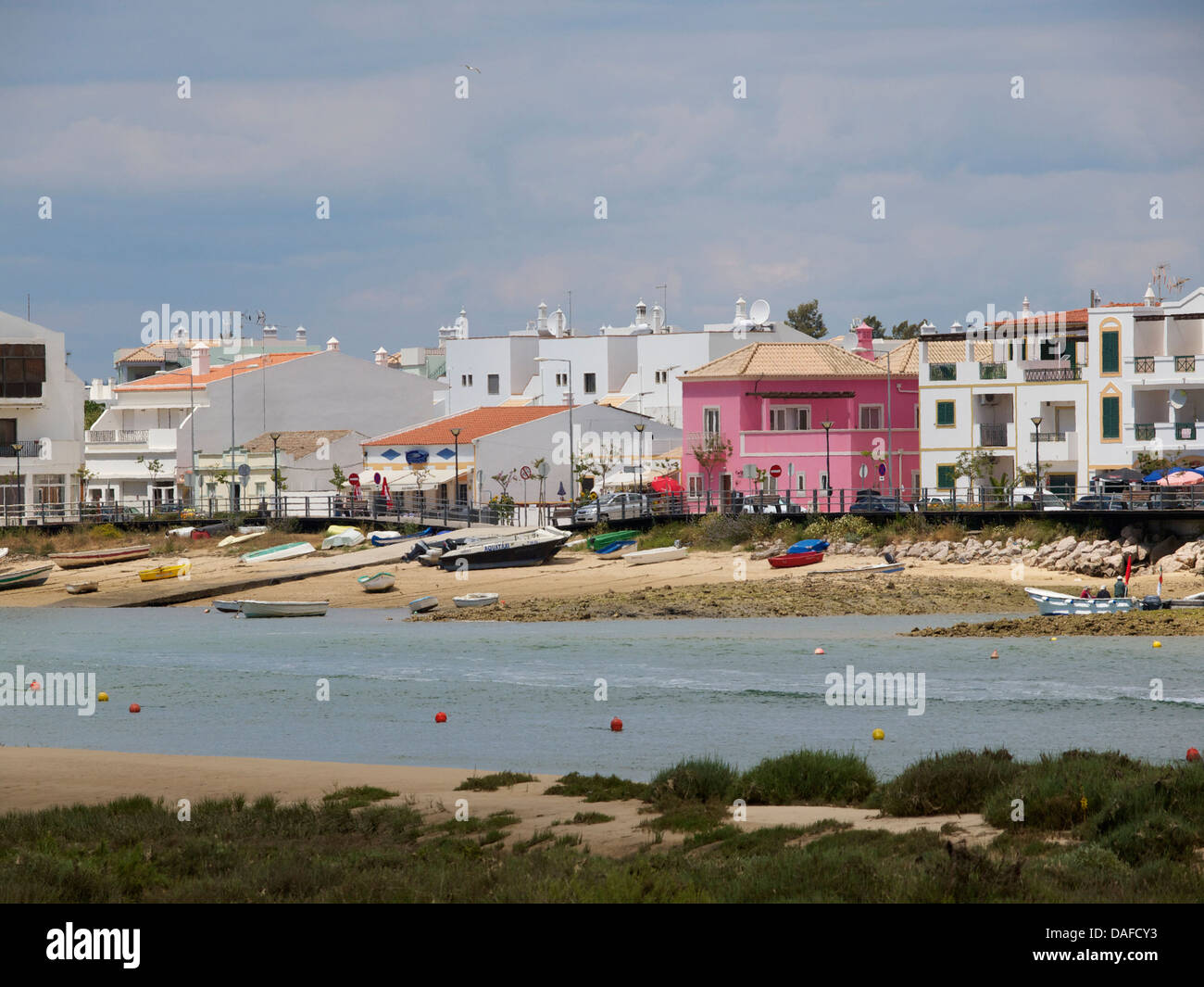 The town of Cabanas de Tavira in the Algarve region, Portugal with the