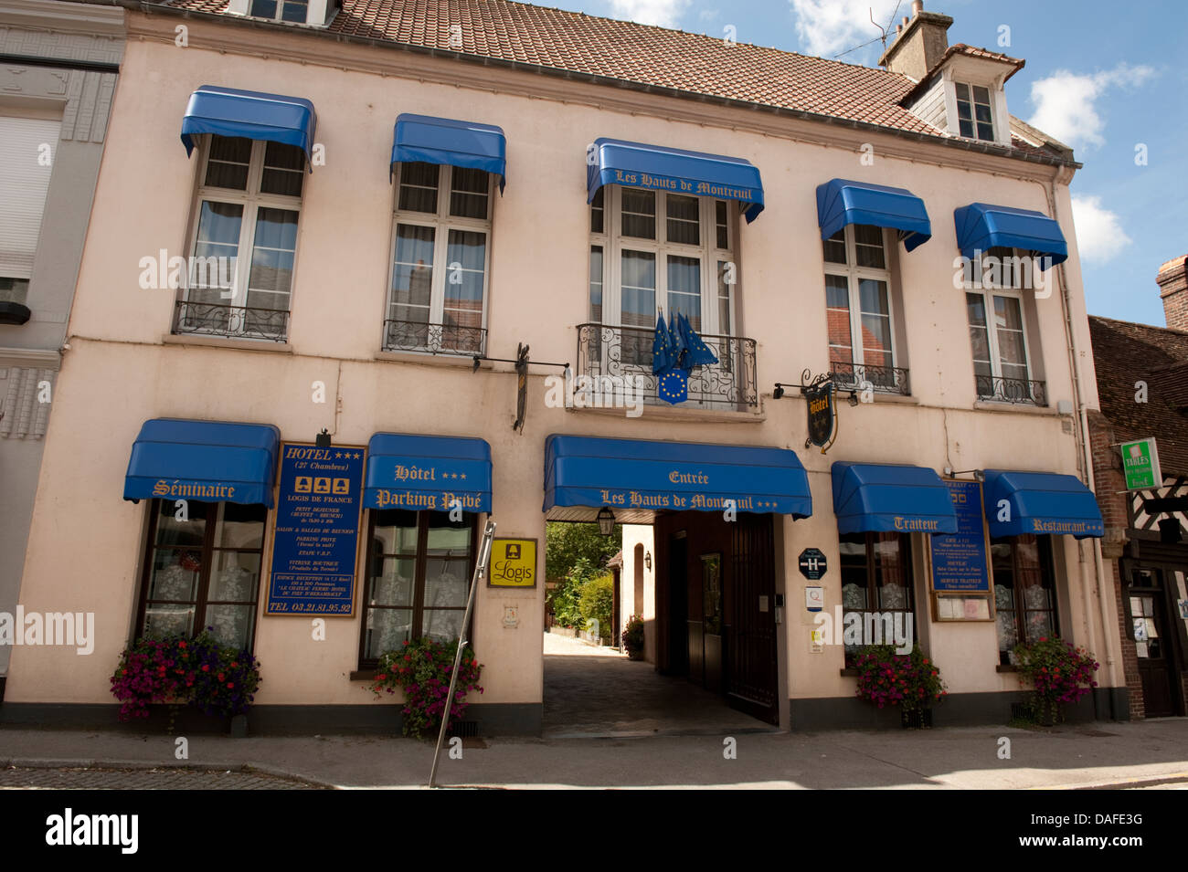 Small family run hotel Montreuil France Stock Photo