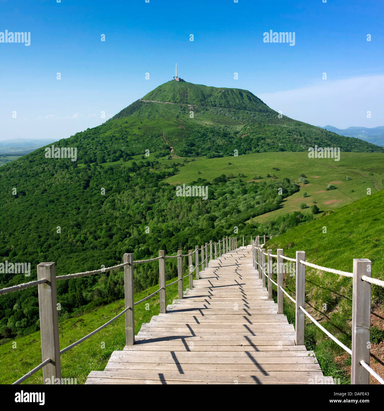 Regional natural park of Auvergne Volcanoes. Puy de Dome volcano in ...