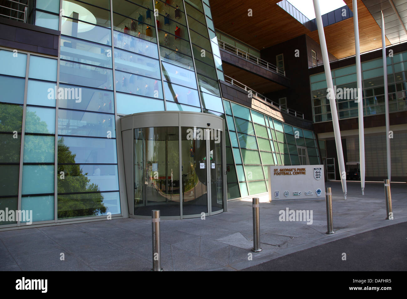 Entrance to St Park, the English Football FA national football centre at Burton upon