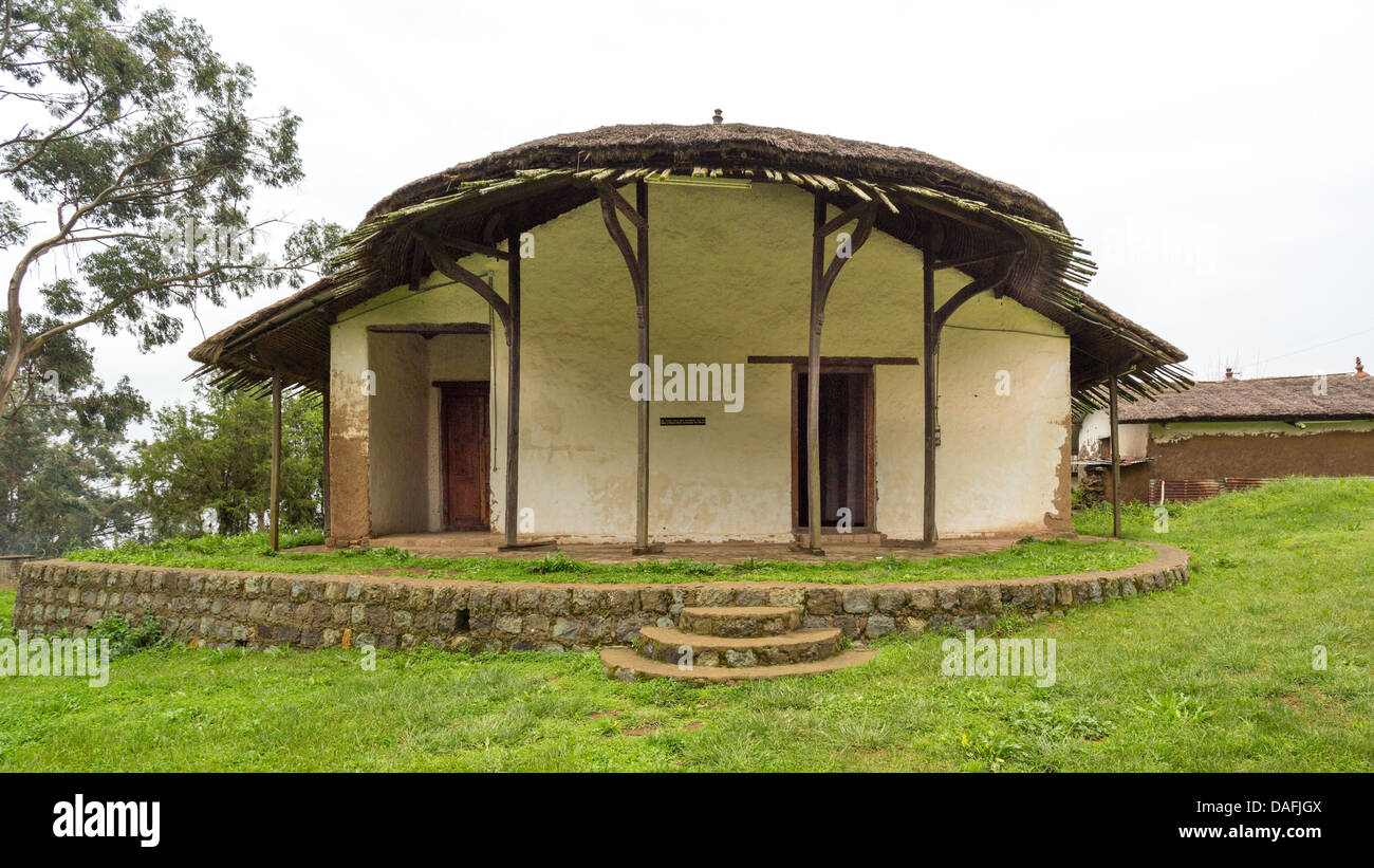 High ranking official’s entrance to Emperor Menelik and Empress Taitu’s Reception Hall at Entoto in Addis Ababa, Ethiopia Stock Photo