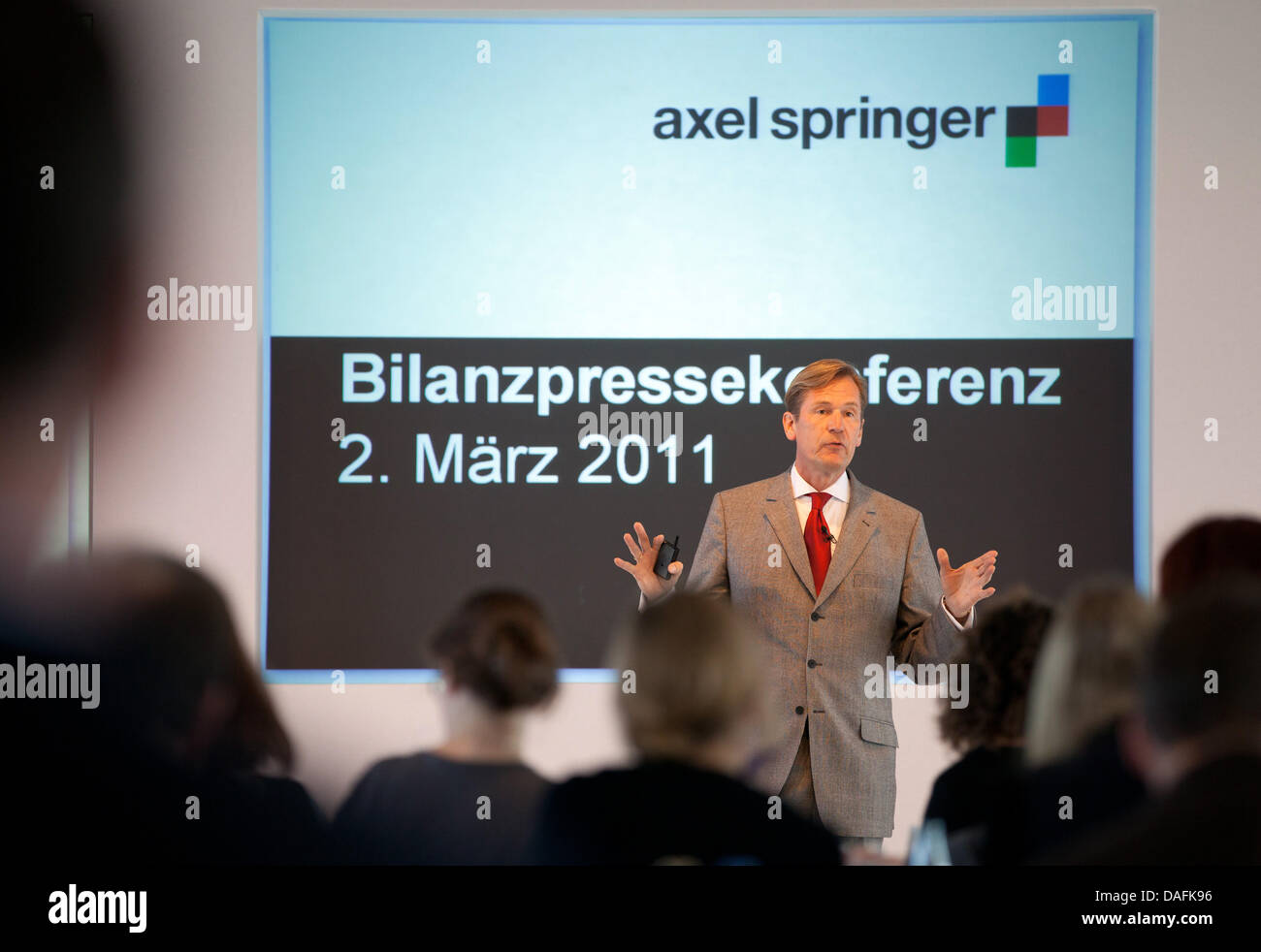 Axel Springer CEO Mathias Doepfner delivers the media group's balance ...