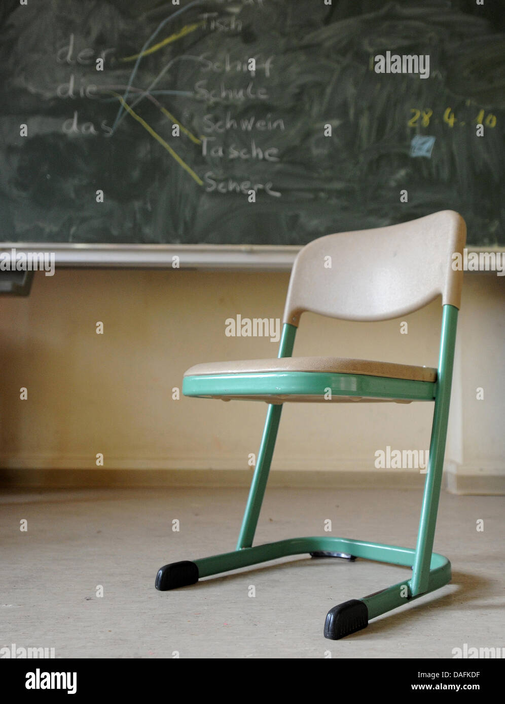 A Chair Stands In A Classroom At Grohnde Public School In