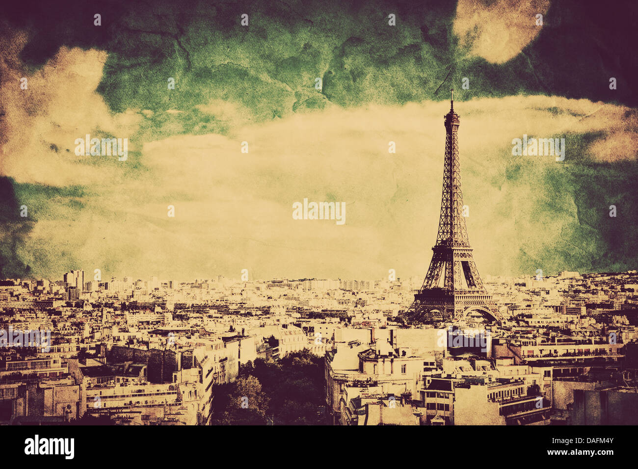Arc de triomphe rooftop view hi-res stock photography and images - Alamy