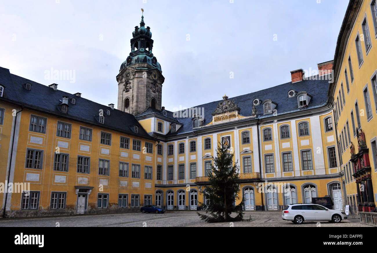 Heidecksburg Palace is located in Rudolstadt, Germany, 08 December 2011. For four years, 4,000 armaments, harnesses, batons and thrustings of the Schwarzburg arsenal had been restored with the help of the Federal Cultural Foundation. The latest restoration of the Schwarzburg arsenal makes it possible for the historic collection to be put on display in Schwarzburg from 2015. Photo:  Stock Photo