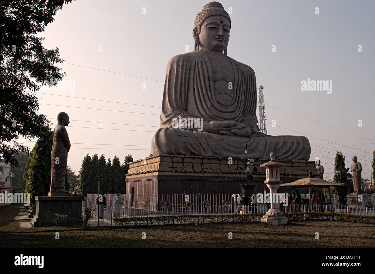 Giant Buddha statue. Bodhgaya, Bihar, India Stock Photo