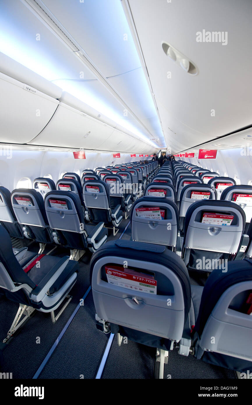 The Interior Of A Boeing 737 700 At Tegel Airport In Berlin