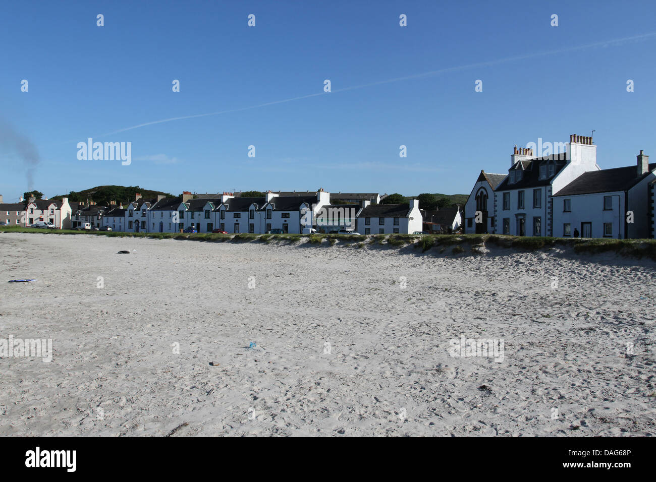 Port Ellen waterfront with beach Islay Scotland July 2013 Stock Photo
