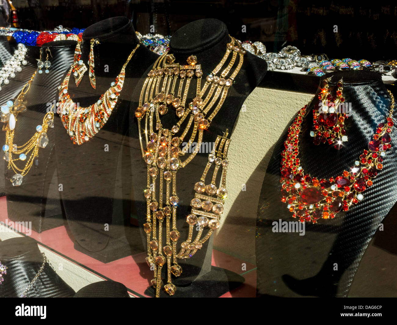 Jewelry on Display in Shop Window, Manhattan, NY Stock Photo Alamy