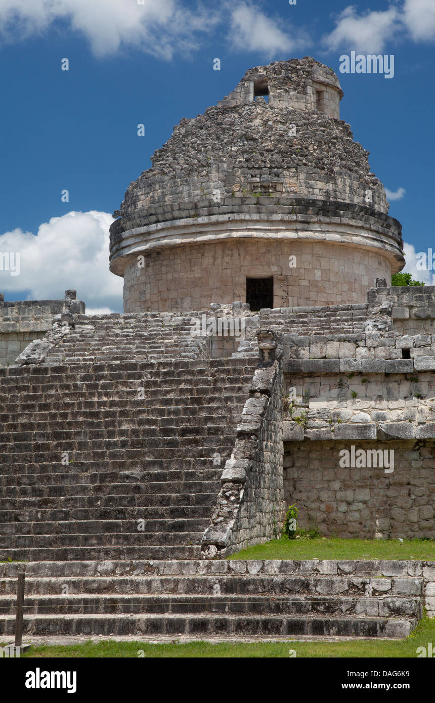 The observatory (Caracol) at Chichen Itza, Mexico Stock Photo