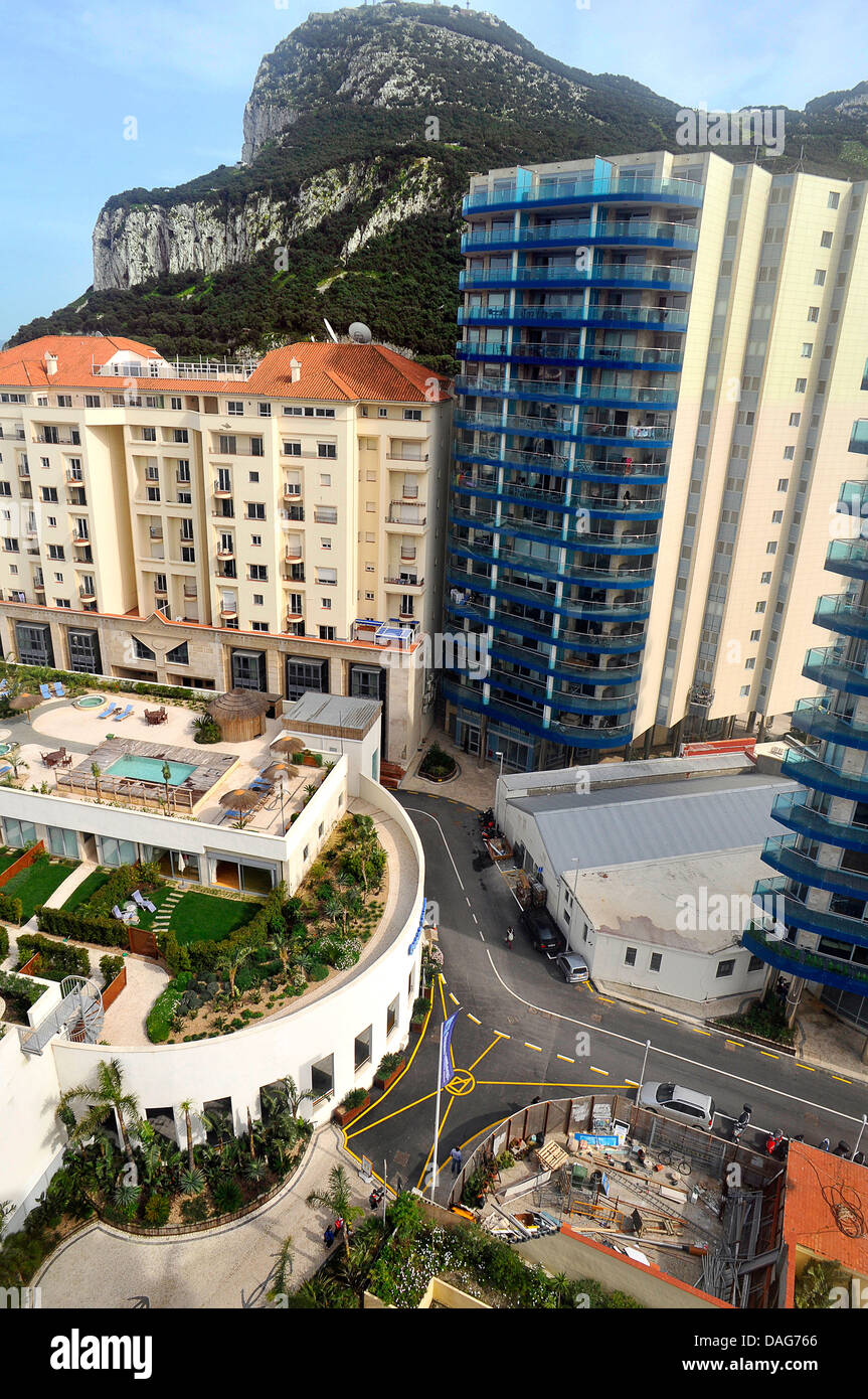 hotel complex Ocean village at the marina, Gibraltar Stock Photo Alamy