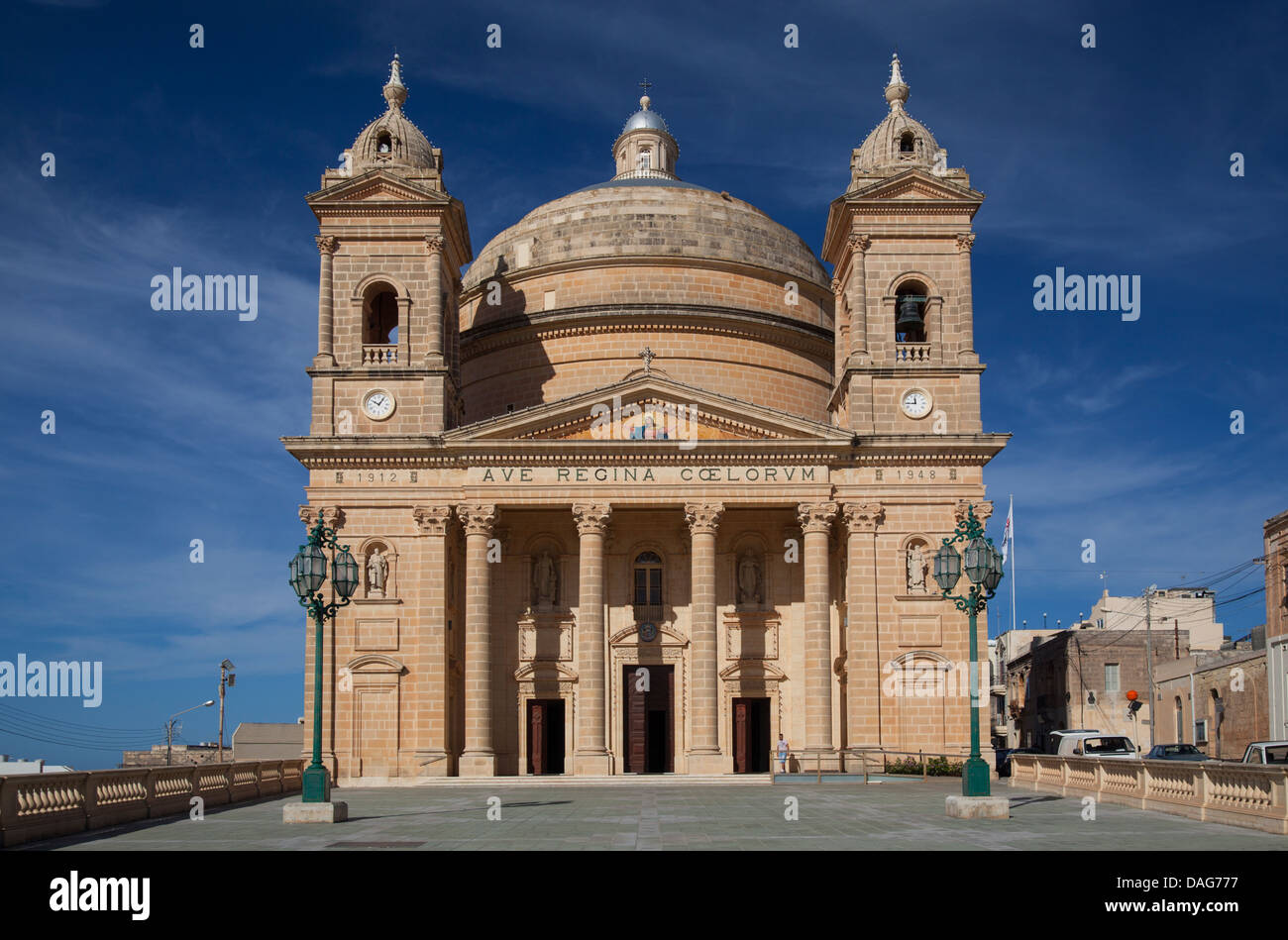 The Church of the Assumption of Our Lady, commonly known as the Rotunda of Mosta Stock Photo