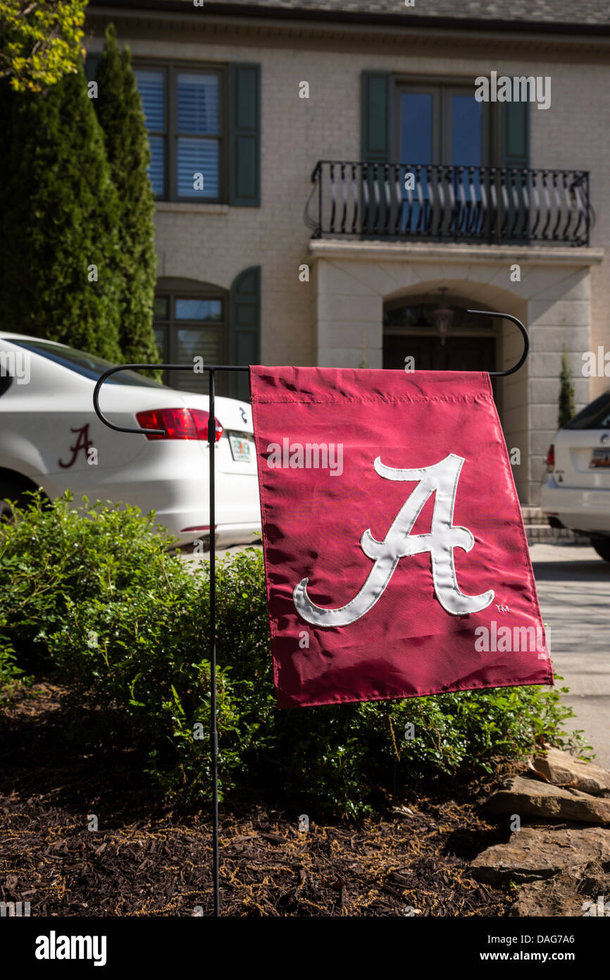 University of Alabama Crimson Tide Garden Flag, USA Stock Photo