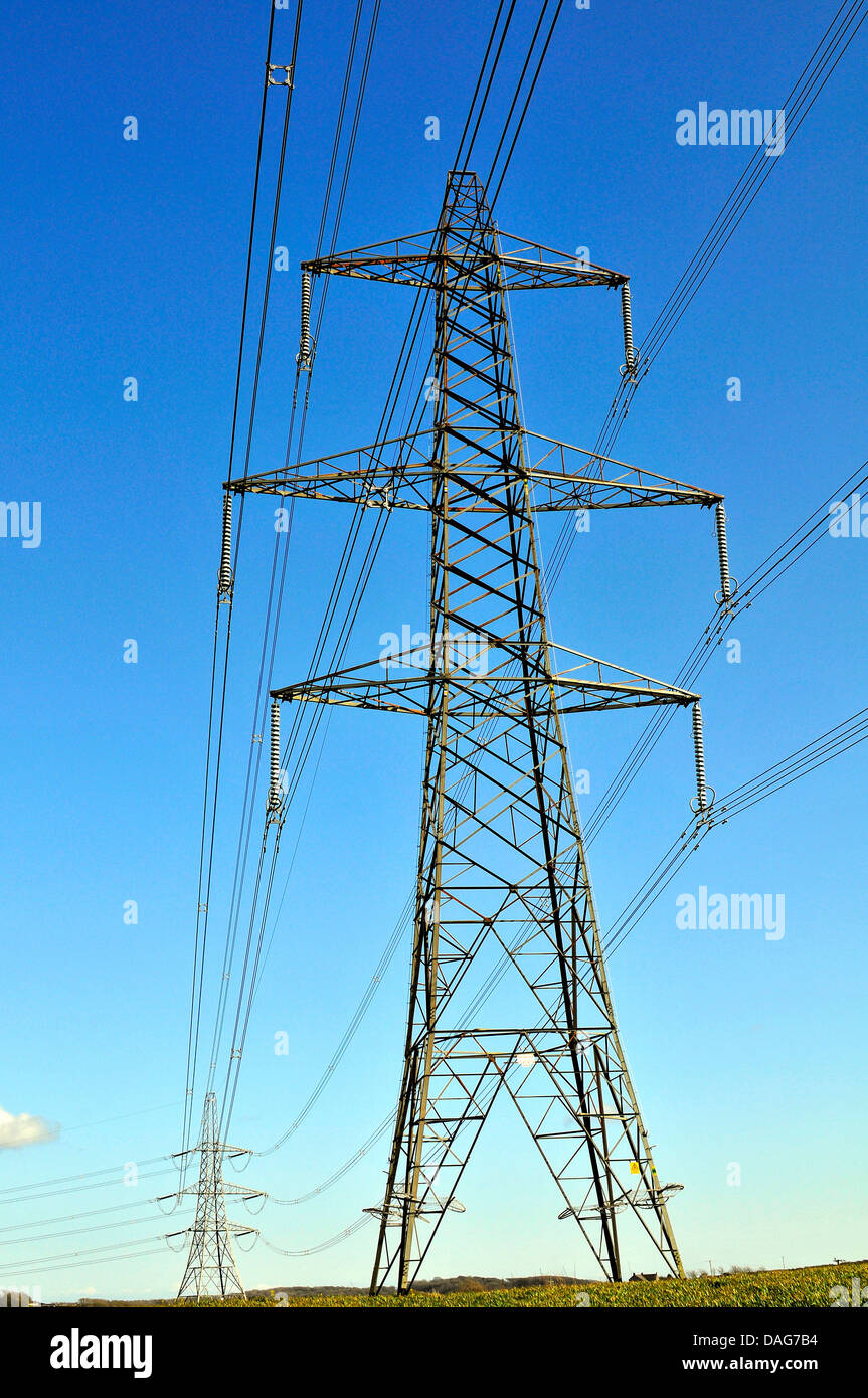 electricity pylon, United Kingdom, Wales, Pembrokeshire Stock Photo - Alamy