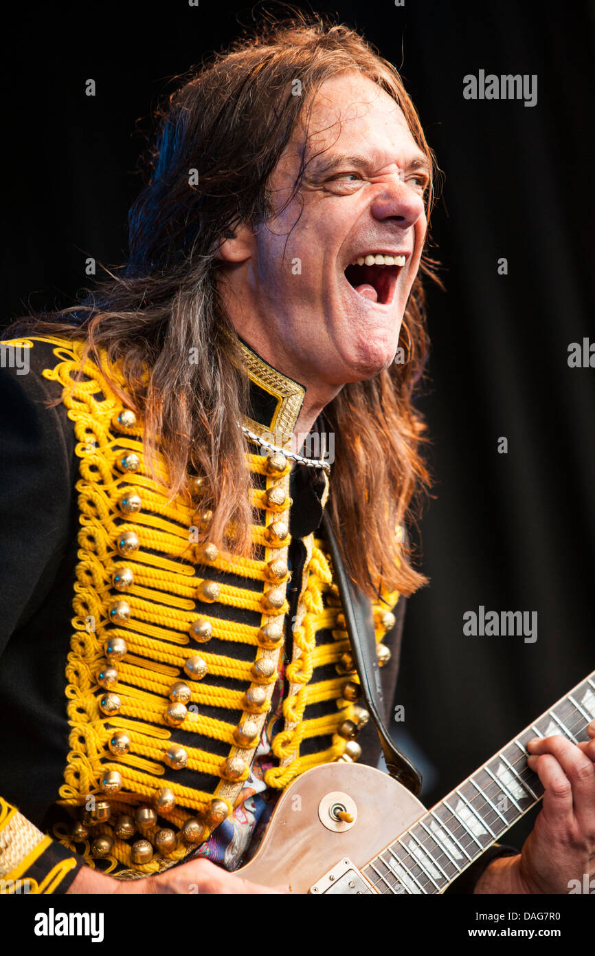 Larry Miller playing at the 2013 Linton Music Festival, Herefordshire England Stock Photo
