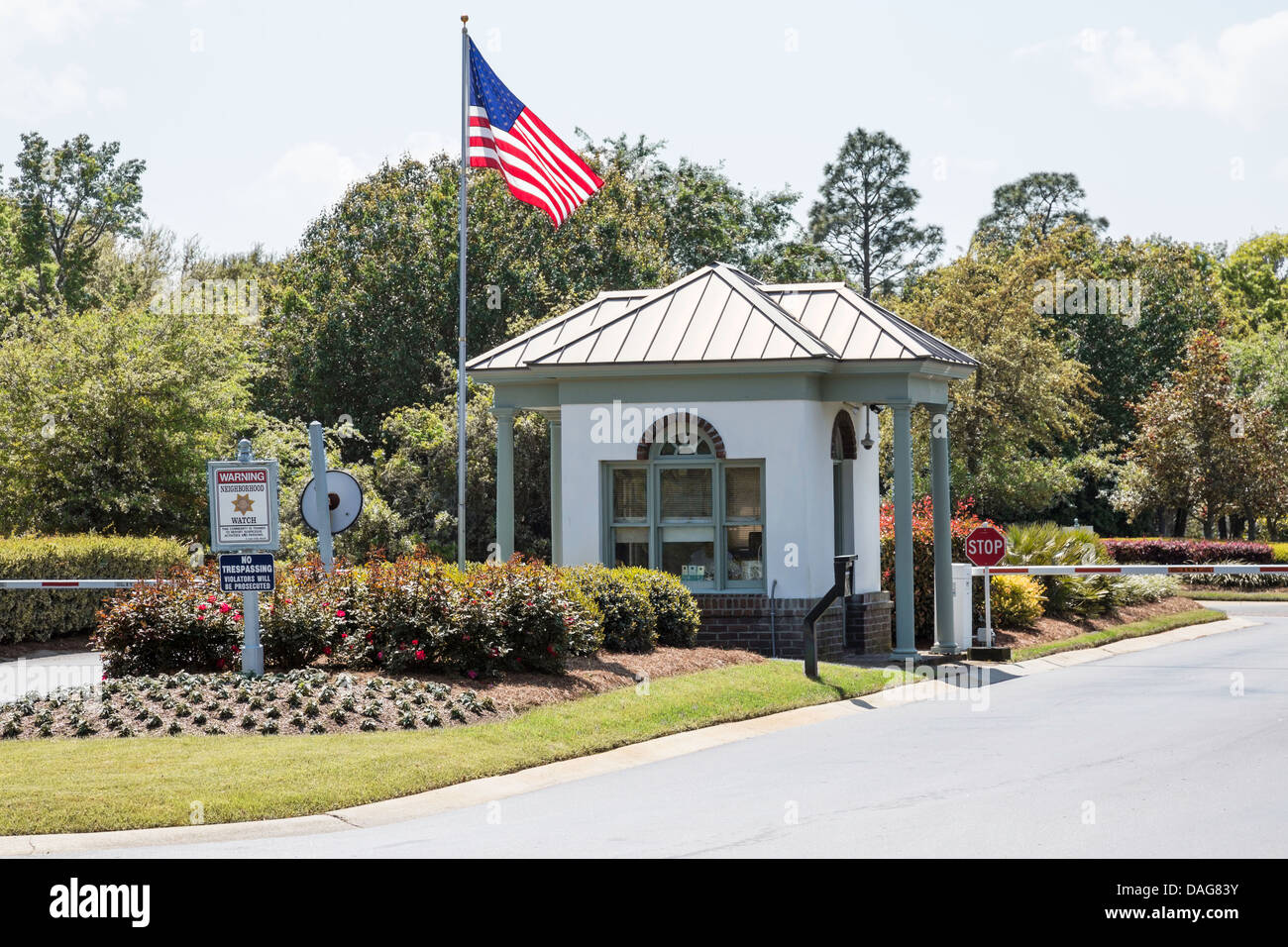 Gated Community Guard House, SC Stock Photo - Alamy