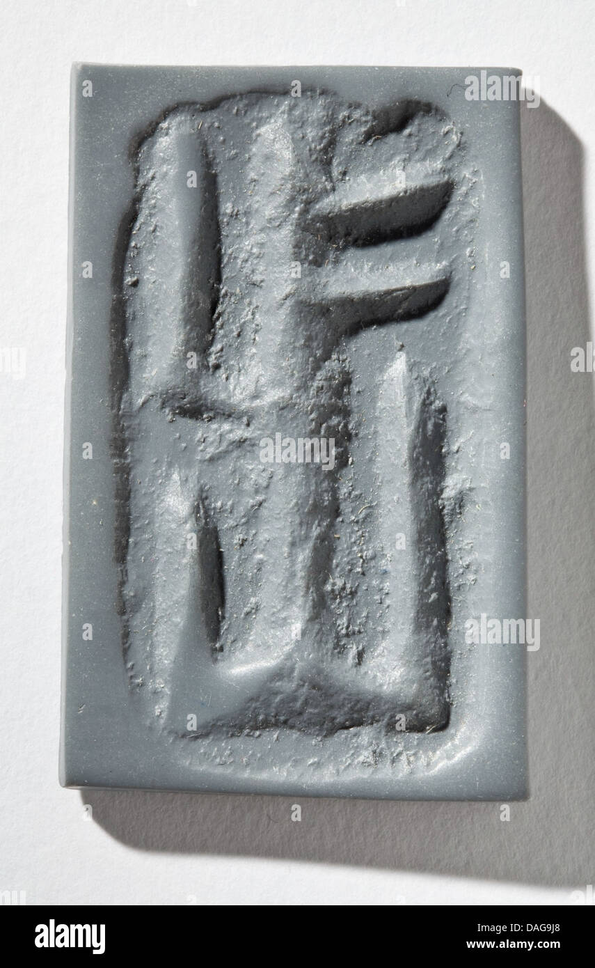 Stamp Seal, Gabled, Elongated LACMA M.76.174.514 (2 of 2) Stock Photo